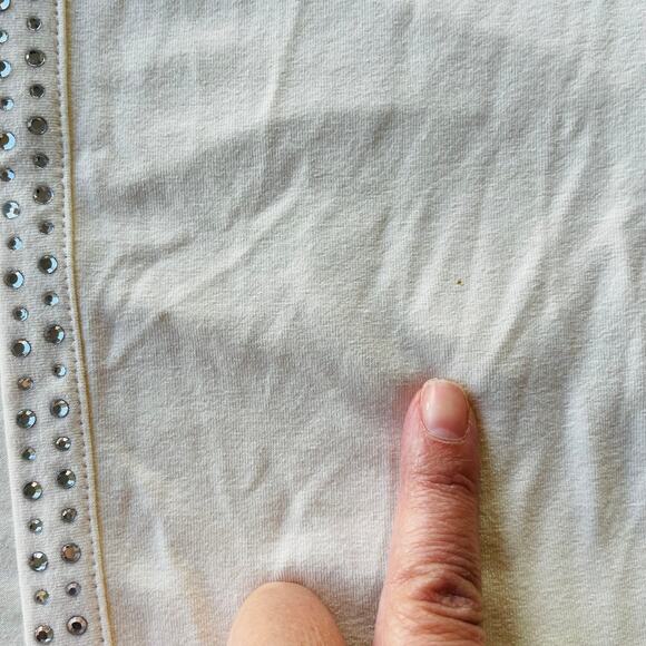 Talbots Size 1X Bling Collar 1 Button Cardigan Ivory - Picture 12 of 15